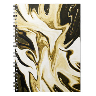 Carnet Marbre liquide rétro-numérique élégant Abstrait