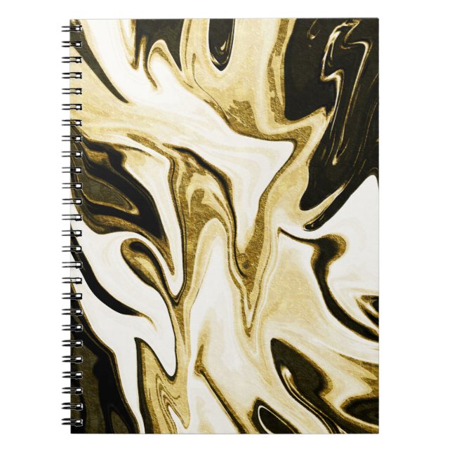 Carnet Marbre liquide rétro-numérique élégant Abstrait (Devant)