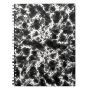 Carnet Marbre noir et or blanc