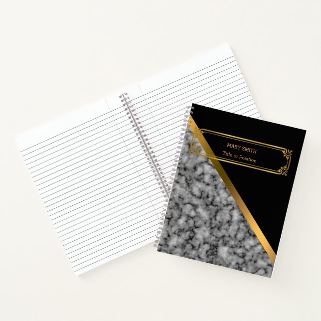 Carnet Marbre Or moderne tendance (Intérieur)