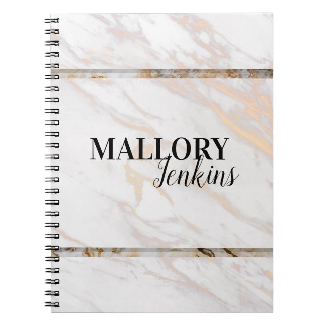 Carnet Marbre rose Iridescente (Devant)