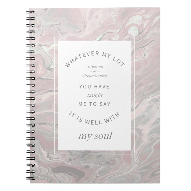 Carnet Marbre rose pâle Christian Hymn Art (Devant)
