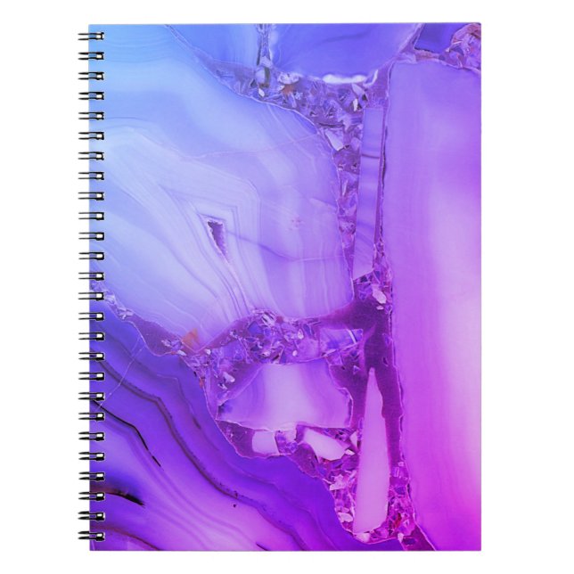 Carnet Marbre violet exotique (Devant)
