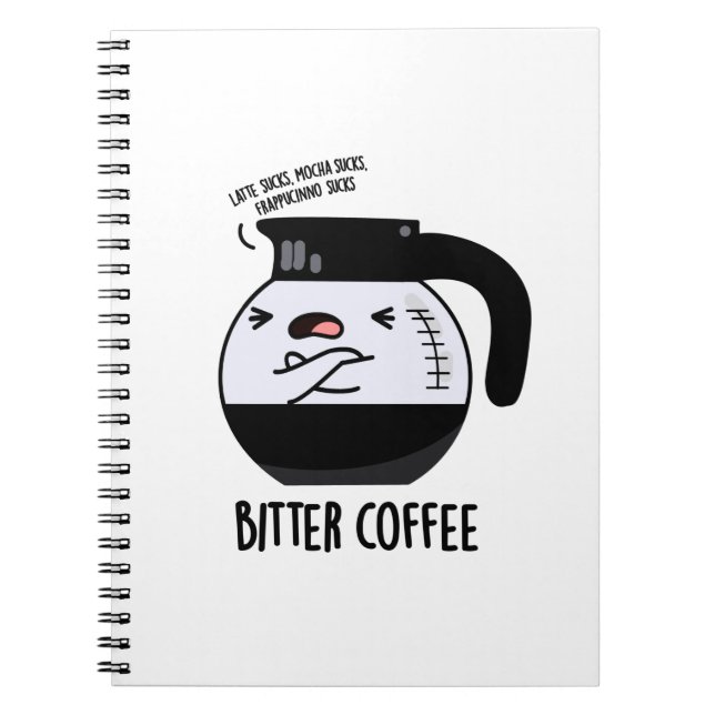 Carnet Marc Bitter Café Blague Théière Drôle (Devant)
