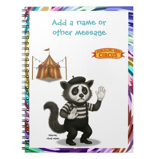 Carnet Marcel, civet mime (Devant)