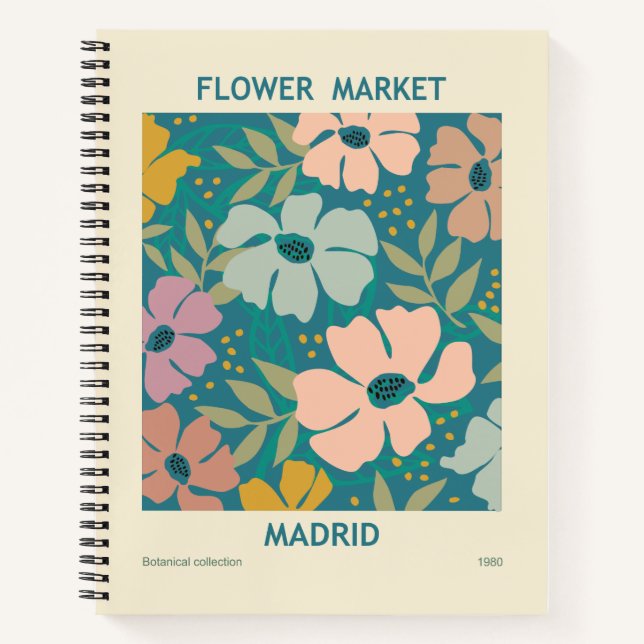 Carnet Marché aux fleurs Madrid Imprimer (Devant)