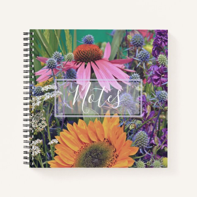 Carnet Marché de fleurs aux couleurs vives Notes (Devant)