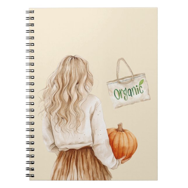 Carnet Marché de producteurs bio Fille Blonde  (Devant)