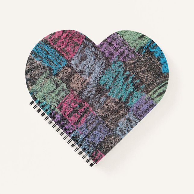 Carnet Marche sur le trottoir art en jaune blanc violet (Devant)