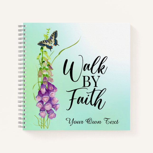 Carnet Marcher par la foi Bible Verse (Devant)