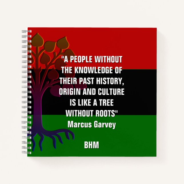 Carnet Marcus Garvey TREE SANS RACINE Monogramme (Devant)