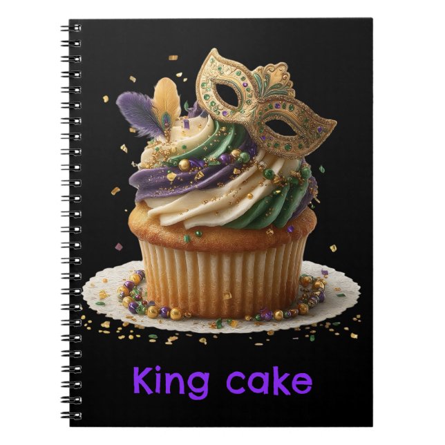 Carnet Mardi Gras Masked Cupcake Celebration (Devant)