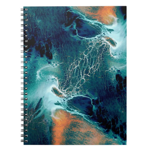 Carnet Marées émeraude en mouvement (Devant)