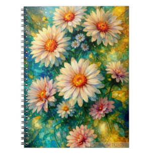 Carnet Marguerites Éblouissantes dans une Lumière de Mosa