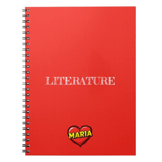 Carnet Maria Heart Rouge (Devant)