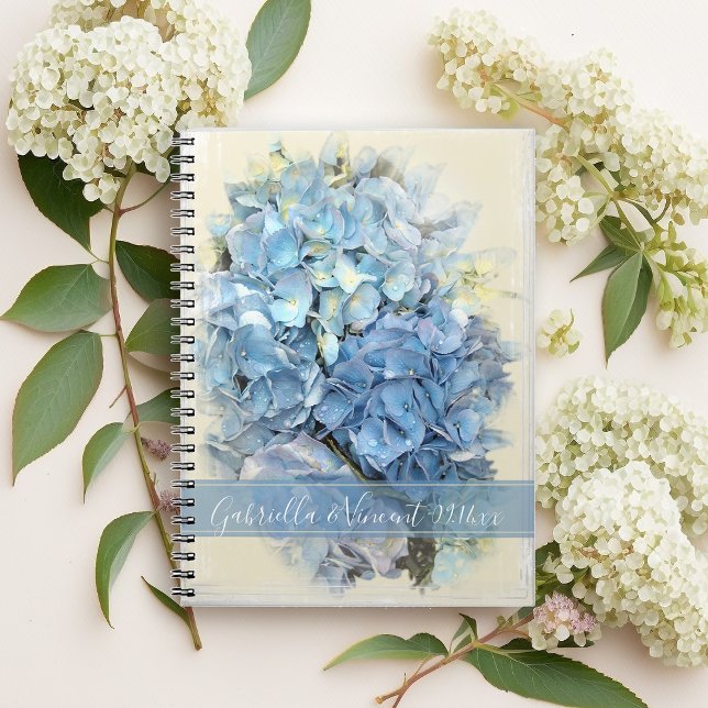 Carnet Mariage à fleurs Blue Hydrangea (Créateur téléchargé)