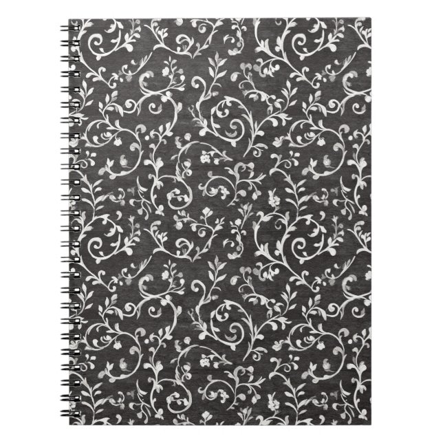 Carnet Mariage Abstrait Élégant Noir Blanc (Devant)
