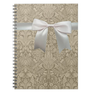 Carnet Mariage Antique Dentelle Lin Blanc Classique Joli