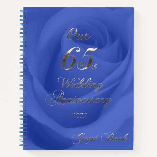 Carnet mariage Blue Sapphire 2022 Notre 65e anniversaire (Devant)