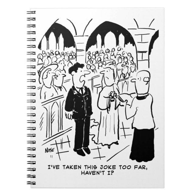 Carnet Mariage - Bridegroom Practical Joke Cartoon (Devant)