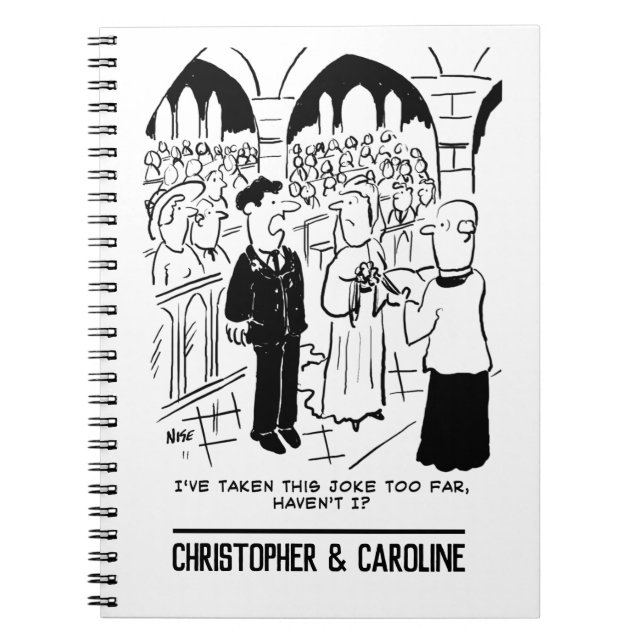 Carnet Mariage - Bridegroom Practical Joke Cartoon (Devant)
