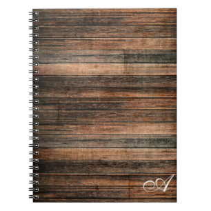 Carnet Mariage champêtre de barn en bois brun patiné