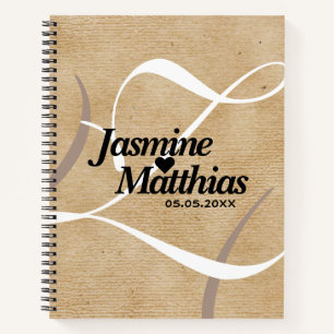 Carnet Mariage de Burlap Vintage rustique