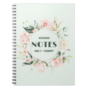 Carnet Mariage de cadre rose et blanc Roses