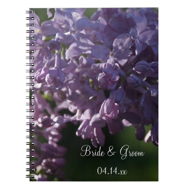 Carnet Mariage de fleurs violettes Lilac (Devant)