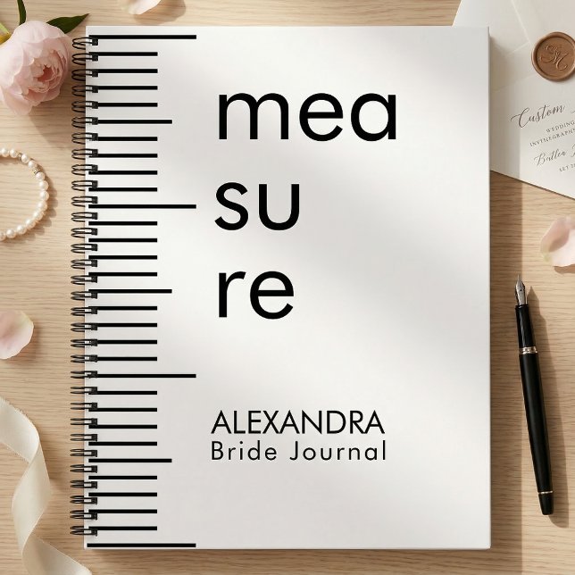 Carnet Mariage de la mariée moderne noir et blanc Mesure  (Créateur téléchargé)