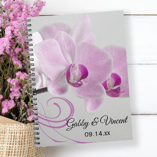 Carnet Mariage de l'élégance de l'orchidée rose