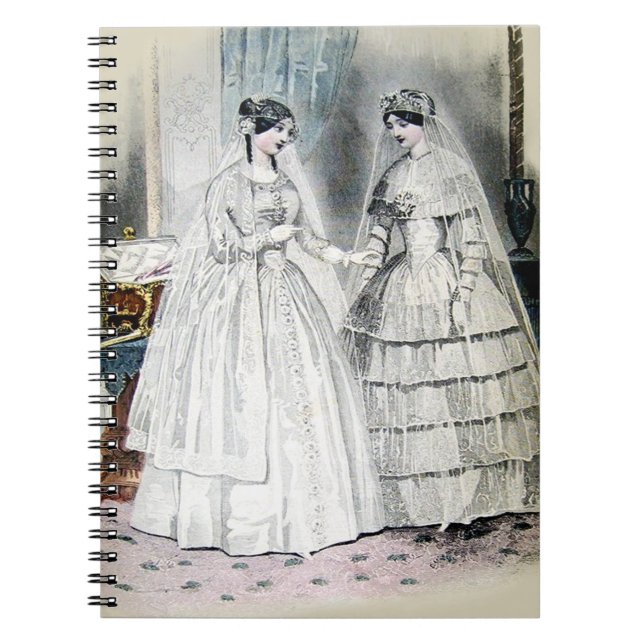 Carnet Mariage de mariée vintage antique blanc (Devant)