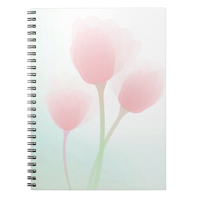 Carnet Mariage de Tulips Pastel Rose doux (Devant)
