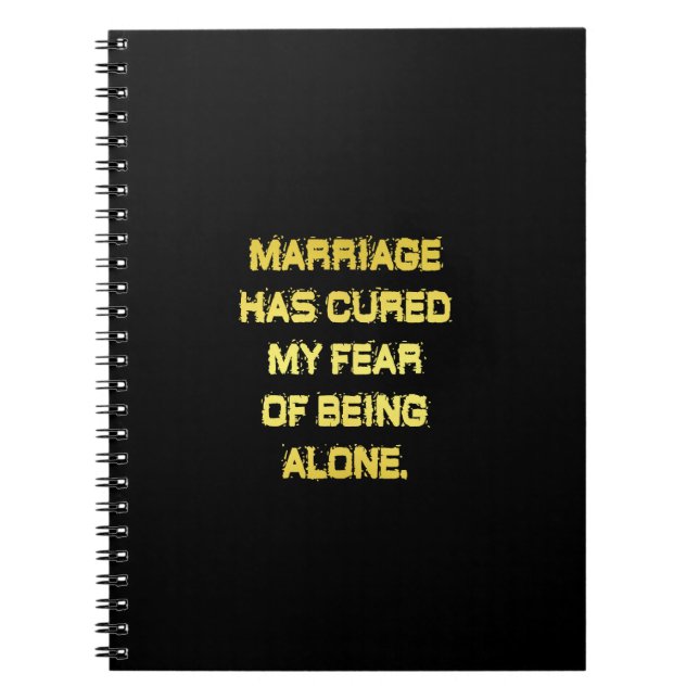 Carnet Mariage drôle et blague de peur (Devant)