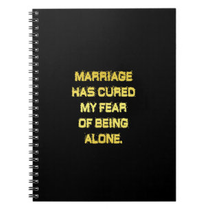 Carnet Mariage drôle et blague sur la peur