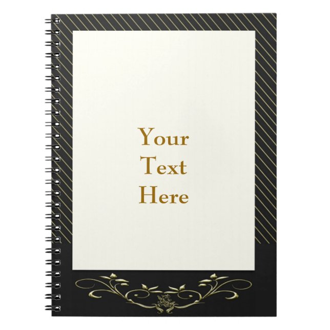 Carnet Mariage Elegant Gold Stripes (Devant)