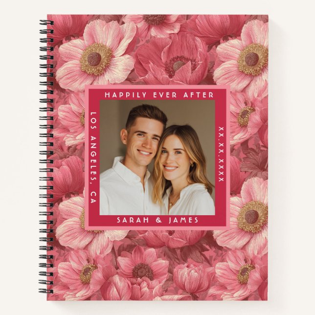 Carnet Mariage en forêt sur le thème des anémones boho (Devant)