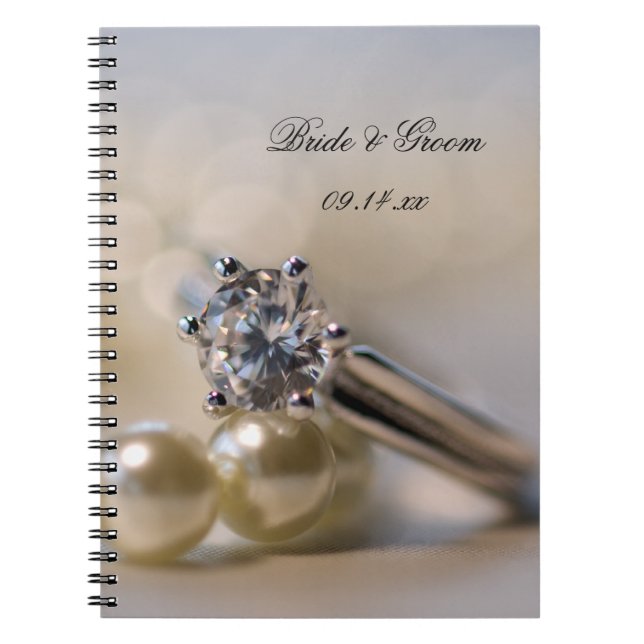 Carnet Mariage Fiançailles Diamond Ring et Pearl (Devant)