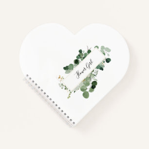 Carnet Mariage FLEURS DE VERRE FILLE Moderne Coeur Blanc