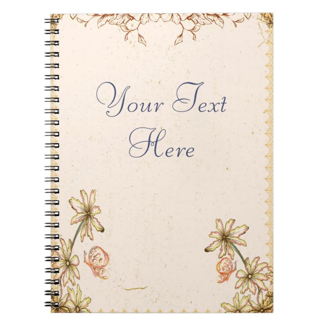 Carnet Mariage Fleurs vintages (Devant)