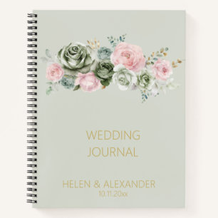 Carnet Mariage Floral Chic Dusty Green Sage