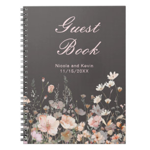 Carnet Mariage floral rose rose rose fleur sauvage