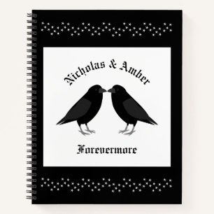 Carnet Mariage gothique Baiser Ravens Personnalisé