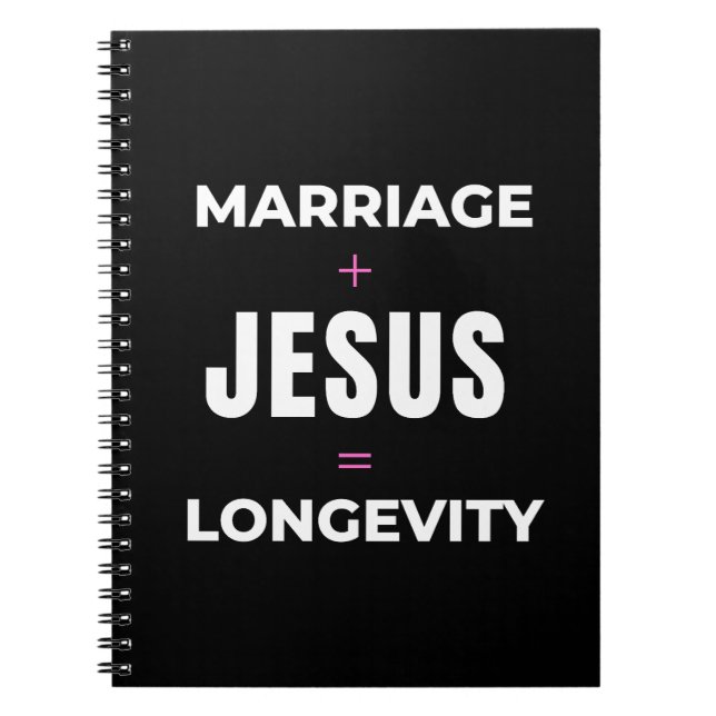 Carnet Mariage + Jésus = Longévité (Devant)