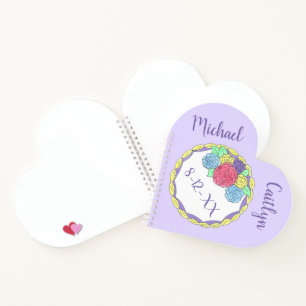 Carnet Mariage personnalisé mariée de gâteau groom floral