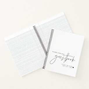 Carnet Mariage Script Calligraphie blanc invité