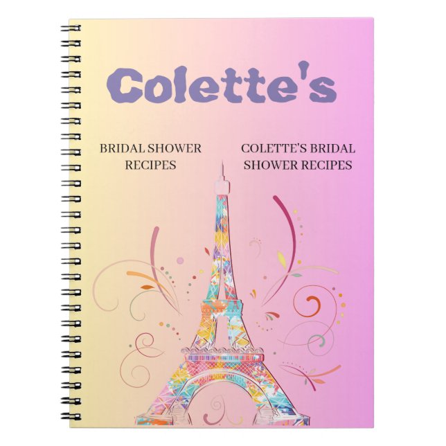 Carnet Mariage Tour Eiffel Recette (Devant)
