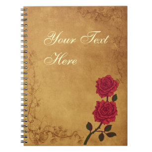 Carnet Mariage vintage Red Rose
