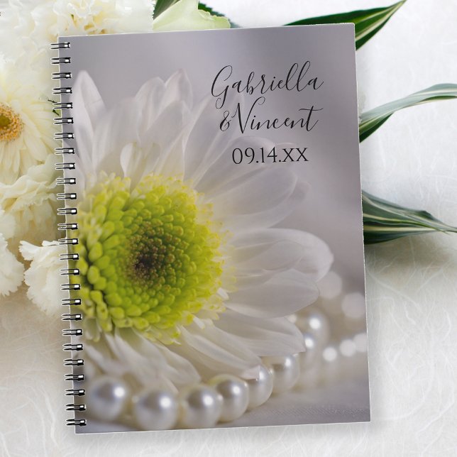 Carnet Mariage White Daisy et Pearls (Créateur téléchargé)