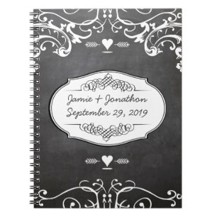 Carnet Mariages de typographie de tableau noir